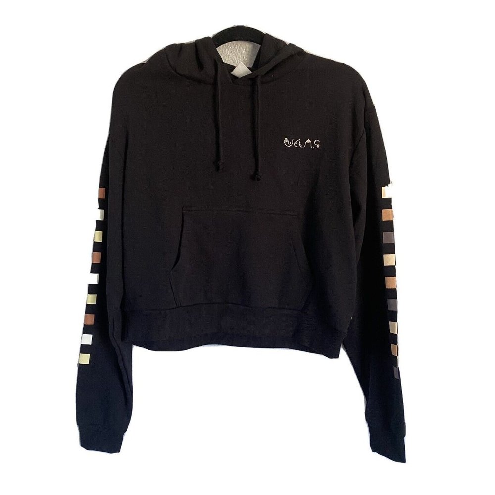 Vans BCA Crop Hoodie Breast Cancer Black Sweatshirt Women's S Small New